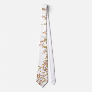 L'or rose rougissent le cravate blanc d'aquarelle