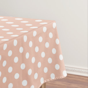 L'or rose/rougissent nappe rose de pois