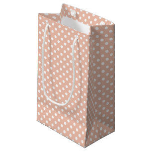 L'or rose/rougissent sac rose et blanc de cadeau