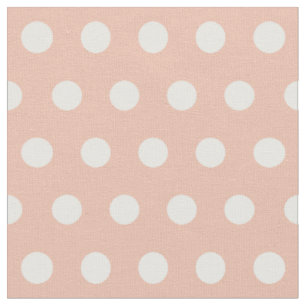 L'or rose/rougissent tissu rose et blanc de pois