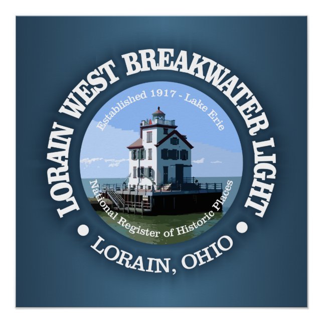Lorain West Breakwater Light Poster (Vorderseite)