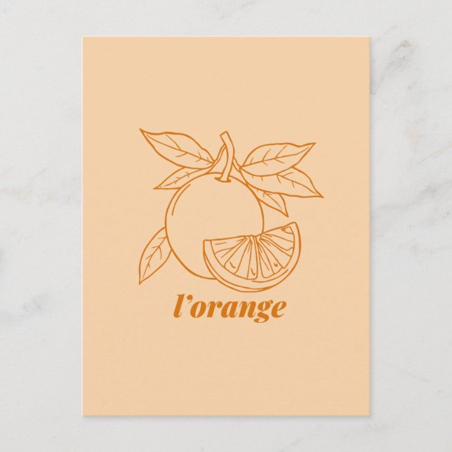 L'orange Feiertagspostkarte (Vorderseite)