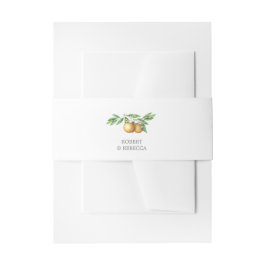 L'Orangerie orange Blüte Einladungs-Bauch-Band Einladungsbanderole