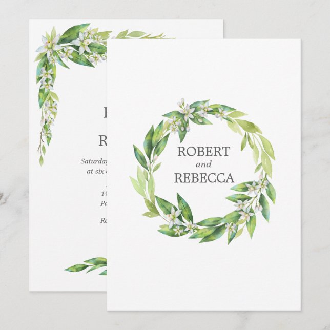 L'orangerie Wedding Einladung (Vorne/Hinten)