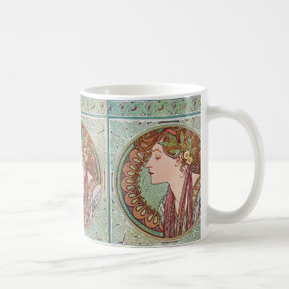 Lorbeer-Kunst Nouveau Kaffee-Tee-Tasse Alphonse Kaffeetasse