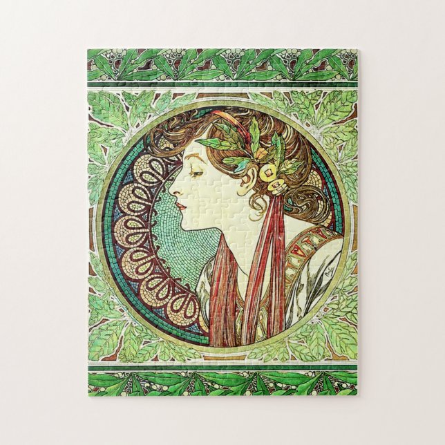 Lorbeer-Puzzlespiel Alphonse Mucha (Vertikal)
