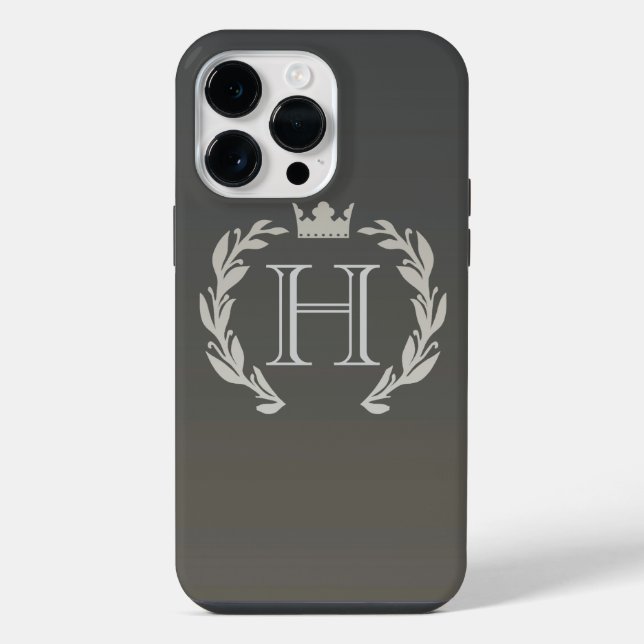 Lorbeerkranz-Monogramm iPhone 14 Pro Max Hülle (Rückseite)