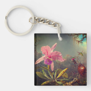 L'orchidée de Cattleya et trois colibris Heade