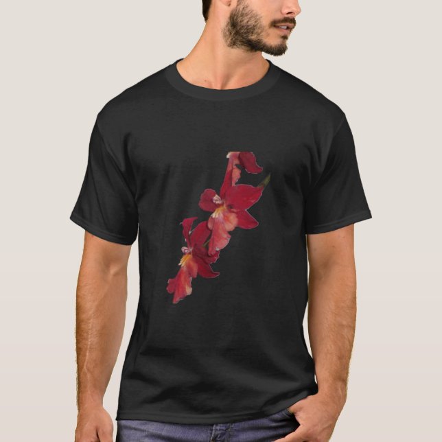 L'orchidée rouge fleurit le T-shirt (Devant)