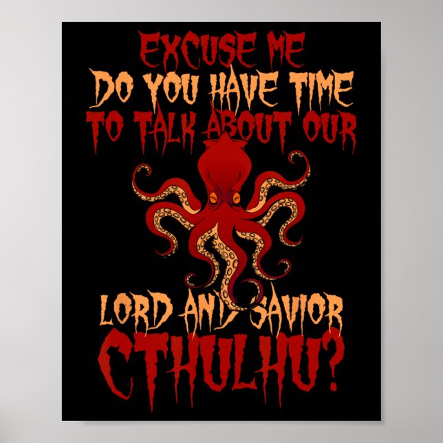 Lord and Savior Cthulhu Octopus Will, Hall zu spre Poster (Vorne)
