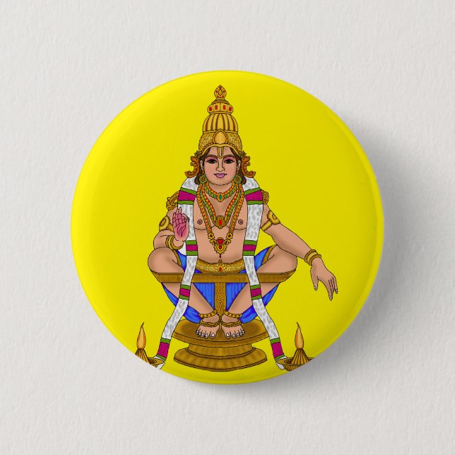 Lord-Ayyappan-Knopf Button (Vorderseite)