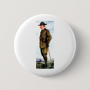 Lord Baden-Powell - kundschaftender Gründer Button