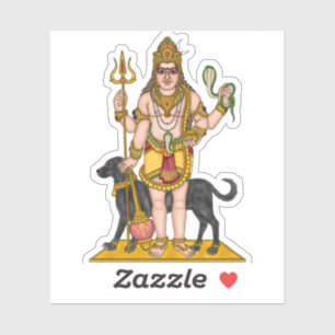 Lord Bhairava Hochglanz-Wasserfest-Aufkleber Aufkleber