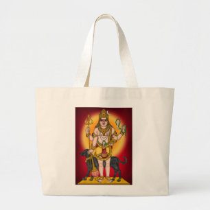 Lord Bhairava Leinwand-Tasche Jumbo Stoffbeutel