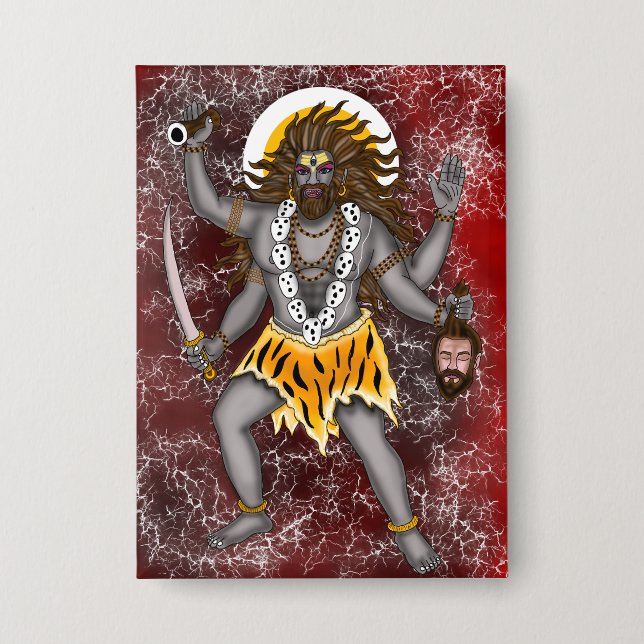 Lord Bhairava-Tragetasche Button (Vorderseite)