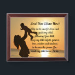 Lord Bless Child Prayer Plaque Awardplakette<br><div class="desc">Phantastisches Foto einer Mutter und eines Babys am Strand,  wird auf dieser Gebetsplatte vorgestellt. Sie können den Namen des Kindes hinzufügen,  sich selbst benutzen oder als Geschenk geben. Ein schönes Gebet für einen Single Elternteil,  der Gottes Segen und Schutz für sein Kind frage!</div>