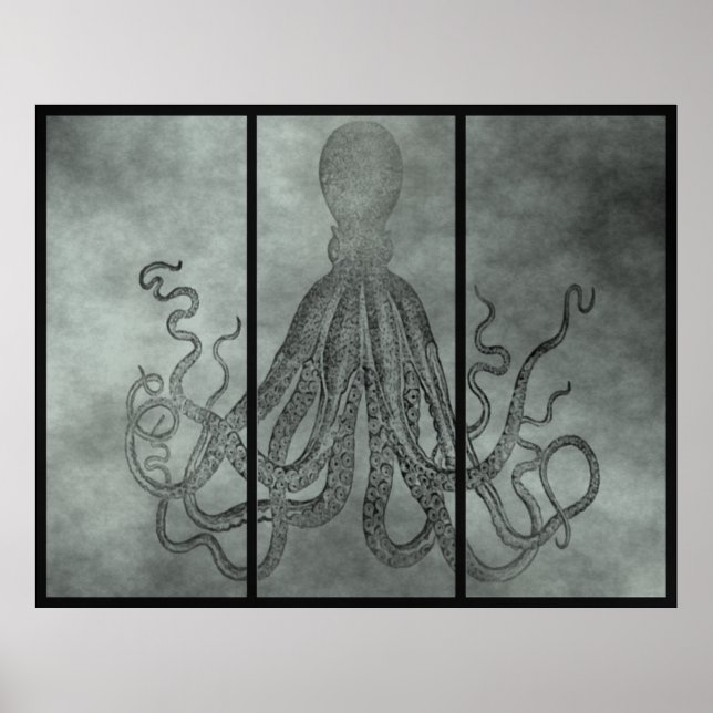 Lord Bodner triptych in Schwarzweiß Poster (Vorne)
