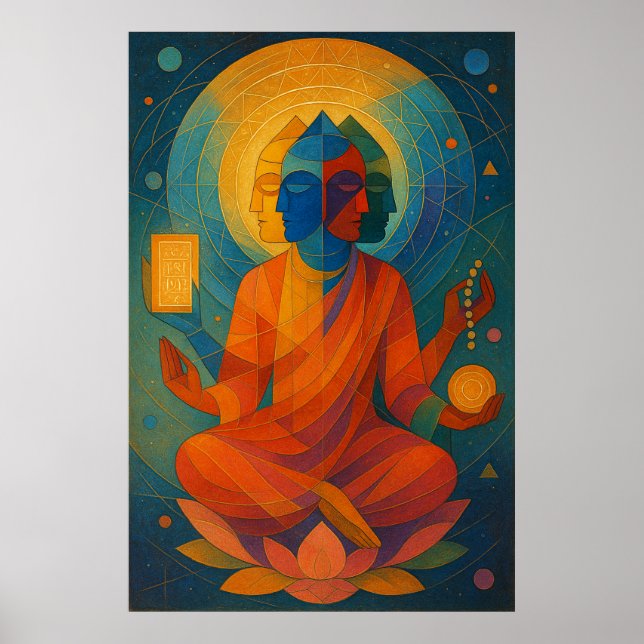 Lord Brahma - Schöpfer des Universums Artwork Poster (Vorne)