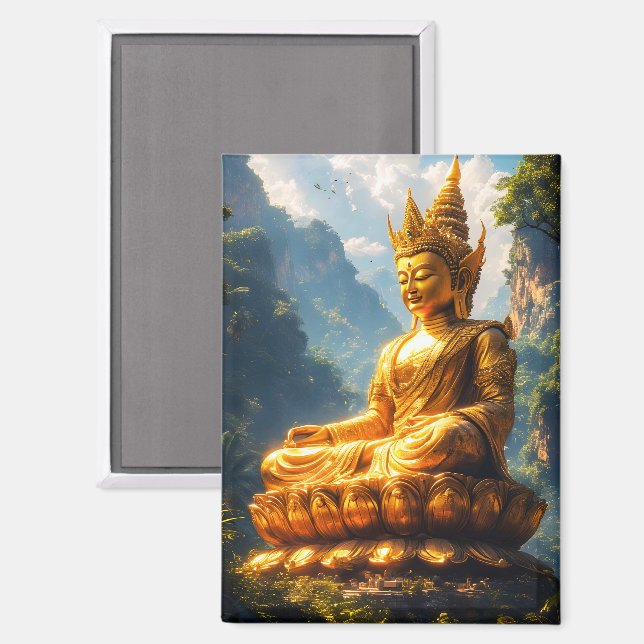 Lord Buddha of the Golden Land Magnet (Vorderseite/Rückseite)