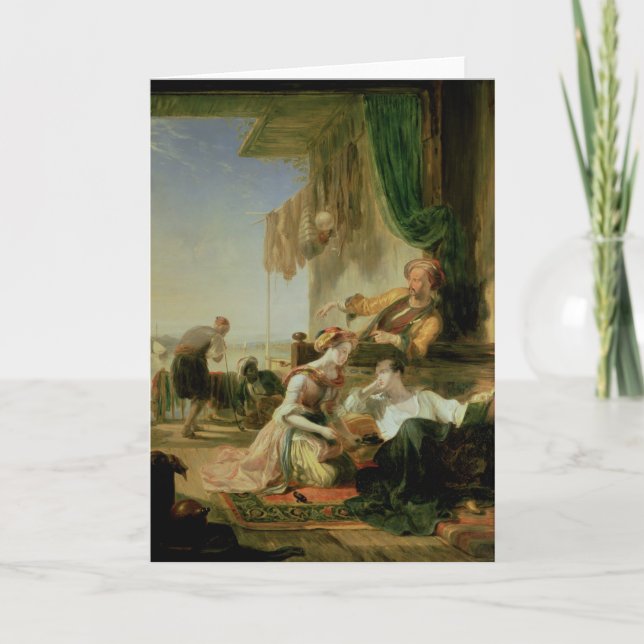 Lord Byron, das im Haus sich ausruht Karte (Vorderseite)