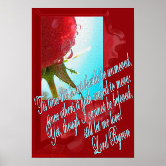Lord Byron "lass mir noch Liebe" Gedicht Zitat Pos Poster