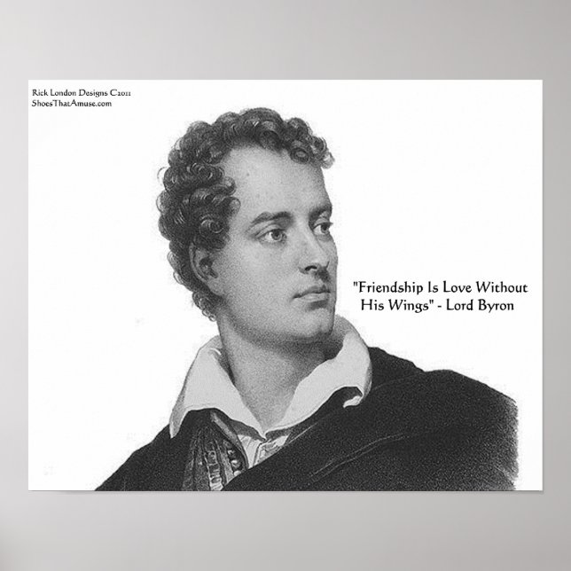 Lord Byron "Liebe W/O Wings" Zitatposter Poster (Vorne)