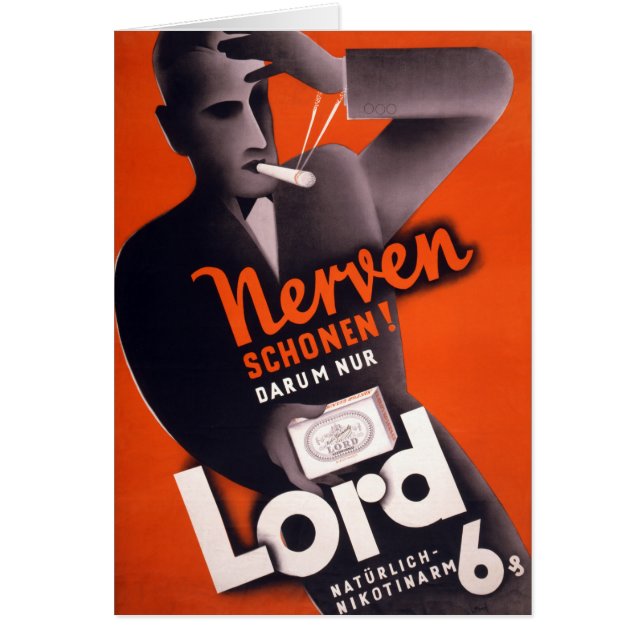 Lord Cigarettes German Vintage Poster wieder (Vorne)