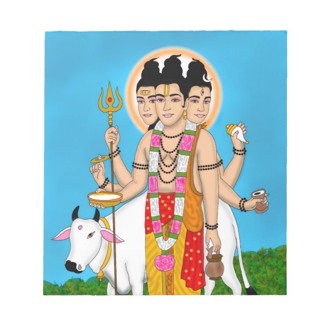 Lord Dattatreya Notepad Notizblock (Vorderseite)