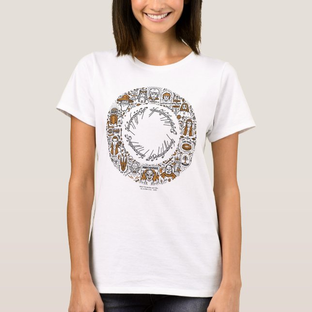 LORD DER RINGS™ Doodle Art T-Shirt (Vorderseite)