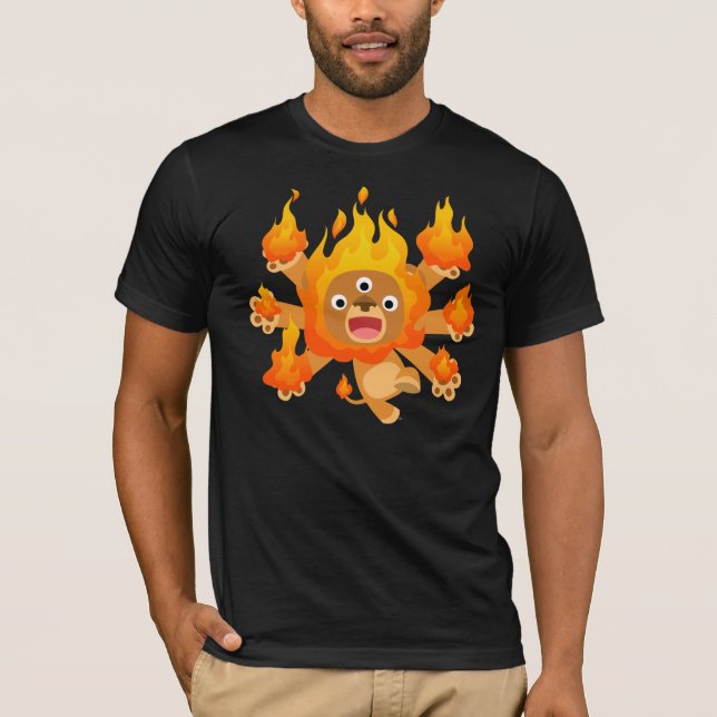 Lord des Feuers!! (niedlicher Cartoonlöwe) T - T-Shirt (Vorderseite)