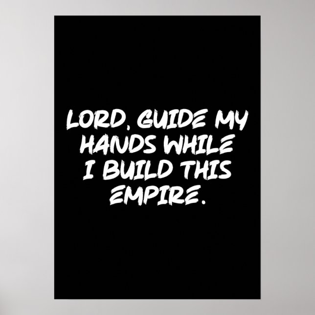 Lord, führe mir die Hände - auf Glauben basierende Poster (Vorne)