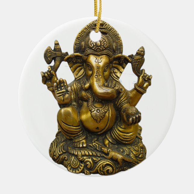 LORD GANESH HINDU GOD KERAMIK ORNAMENT (Vorne)