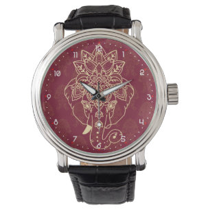 Lord Ganesh, schönes und knuspriges Bild  Armbanduhr