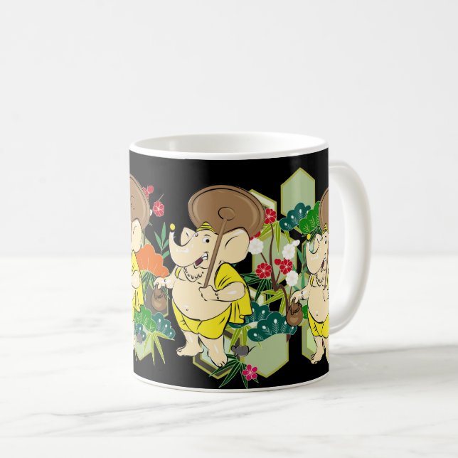 Lord Ganesh Spiritueller Elefant für Viel Glück Kaffeetasse (VorderseiteRechts)