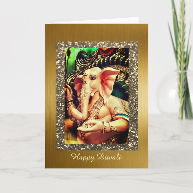 Lord Ganesha, 5" x 7" Faltkarte Karte (Vorderseite)