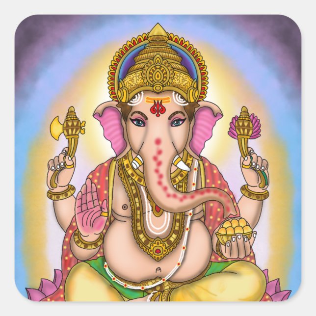 Lord Ganesha Aufkleber (Vorderseite)