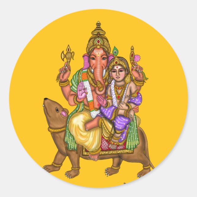 Lord Ganesha Aufkleber (Vorderseite)