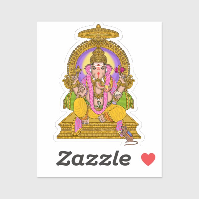 Lord Ganesha Aufkleber (Blatt)