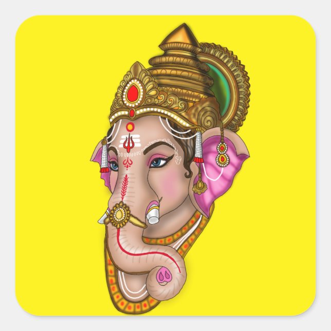 Lord Ganesha Aufkleber (Vorderseite)