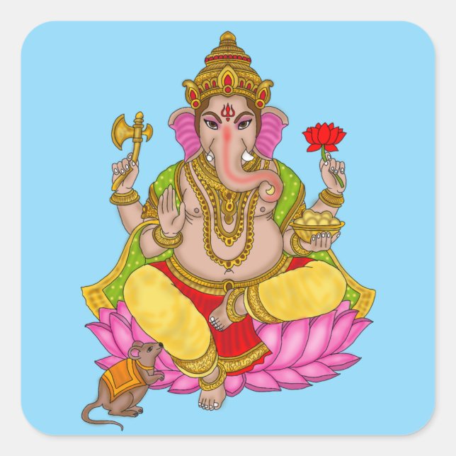 Lord Ganesha Aufkleber (Vorderseite)