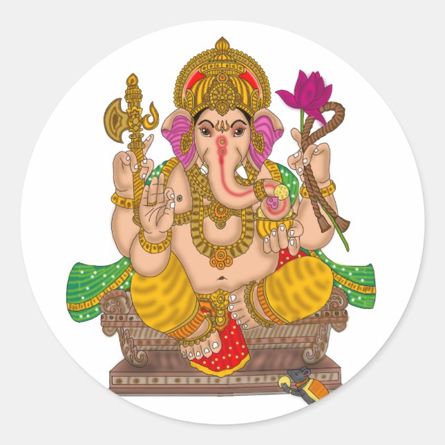 Lord Ganesha Aufkleber (Vorderseite)