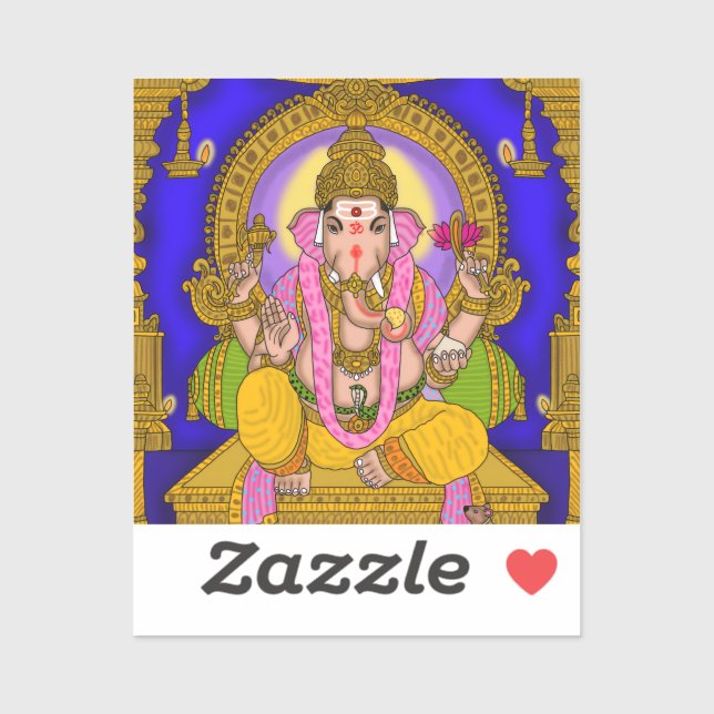 Lord Ganesha Aufkleber (Blatt)