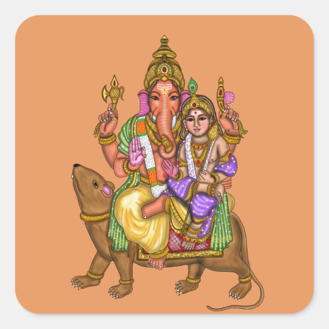 Lord Ganesha Aufkleber (Vorderseite)