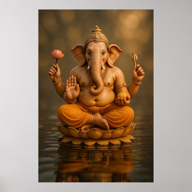 Lord Ganesha | Beseitigung von Hindernissen und Be Poster (Vorne)