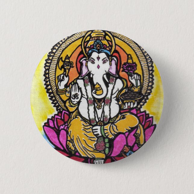 Lord Ganesha Button (Vorderseite)