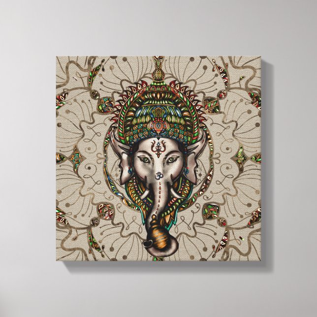 Lord Ganesha - Couleur sur toile (Recto)