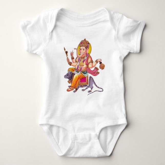LORD GANESHA - Ganapati, Vinayaka und Pillaiyar Baby Strampler (Vorderseite)