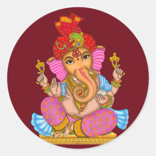 Lord Ganesha Glänzender Wasserfester Aufkleber