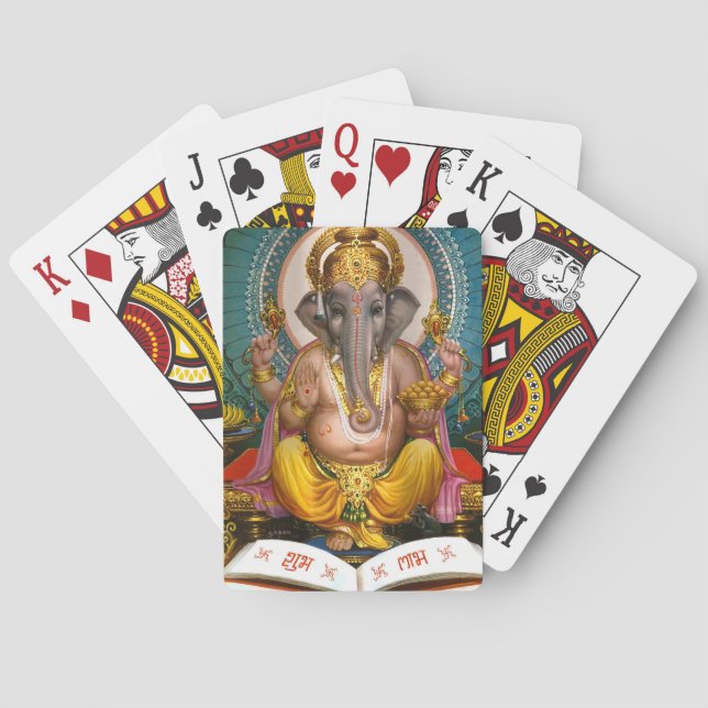 Lord Ganesha Indian Hindu Yoga Spiritual Spielkarten (Rückseite)