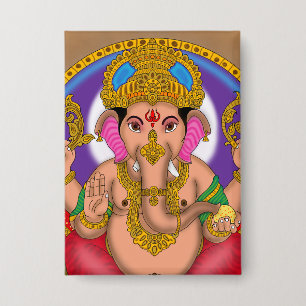 Lord Ganesha Knopf Button